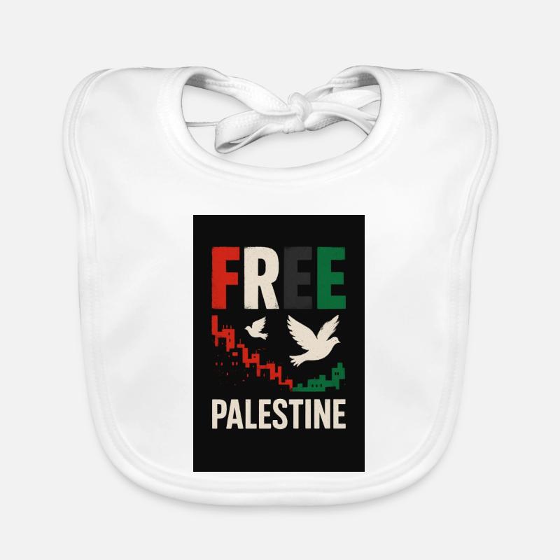 Paix pour la Palestine Conception éco-consciente Bavoir bio Bébé