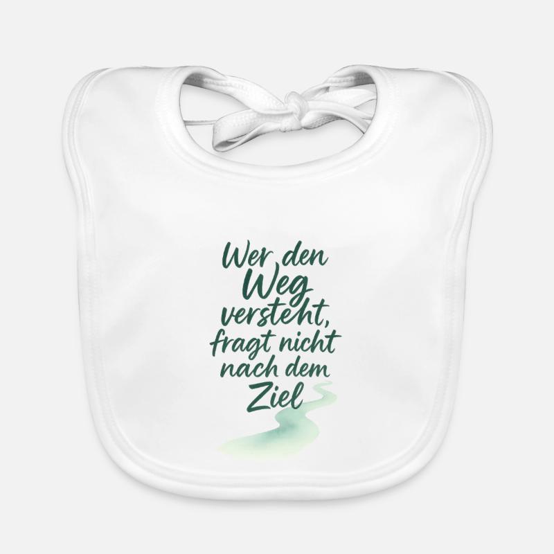Motivational quote with waterway elements Organic Baby Bibs