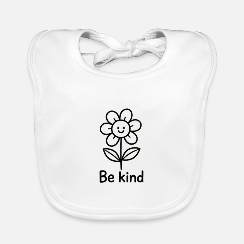 Fröhliche Blume mit Botschaft Baby Bio-Lätzchen