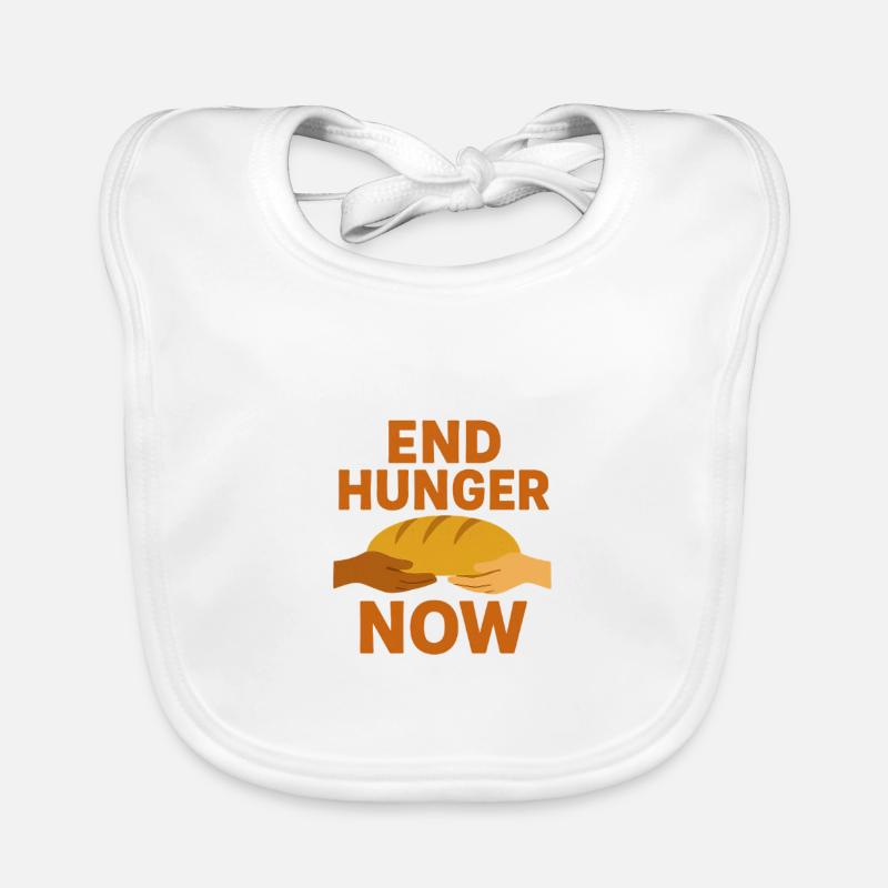 End Hunger Now Bread Icon Organic Baby Bibs