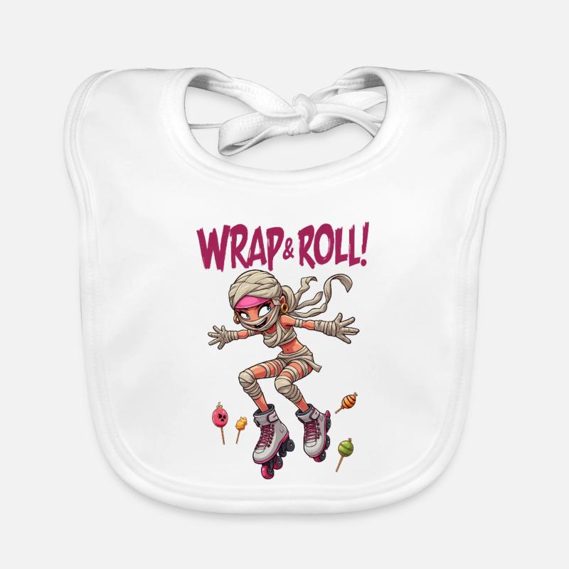 Cutie Roller Derby Mummy - Halloween Organic Baby Bibs