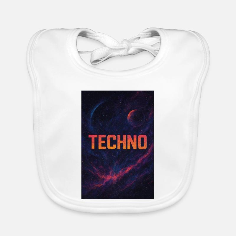 Futuristic Space Techno Design Organic Baby Bibs