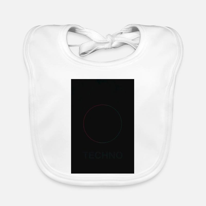 Techno in neon light Organic Baby Bibs