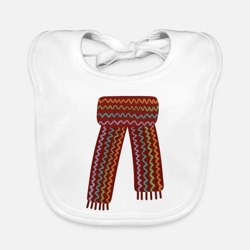 Écharpe colorée à motifs zigzag Bavoir bio Bébé