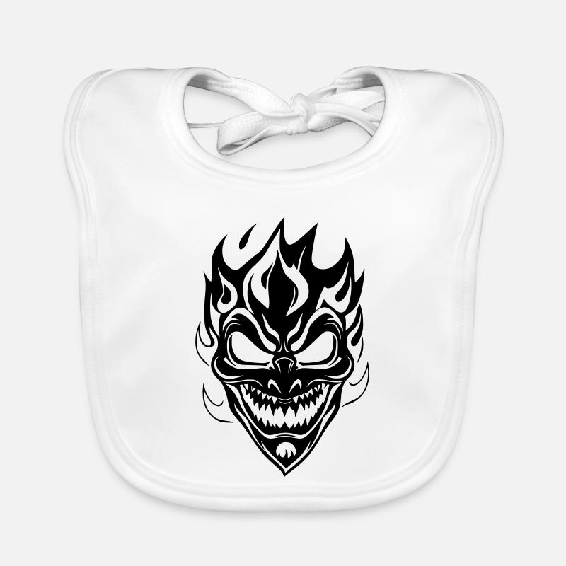 Himmlischer Mond und Stern Silhouette Design - Baby Bio-Lätzchen - Weiß