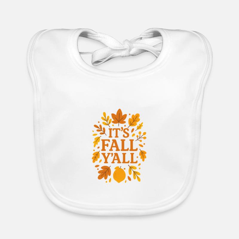 Conception de feuilles d’automne avec citrouille Bavoir bio Bébé