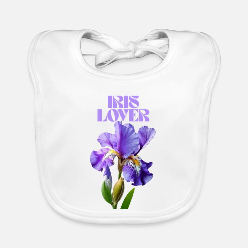 Lila Irisblume Botanisches Design Baby Bio-Lätzchen