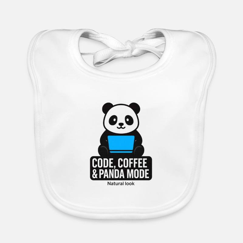 Code, Kaffee & Panda Style Baby Bio-Lätzchen