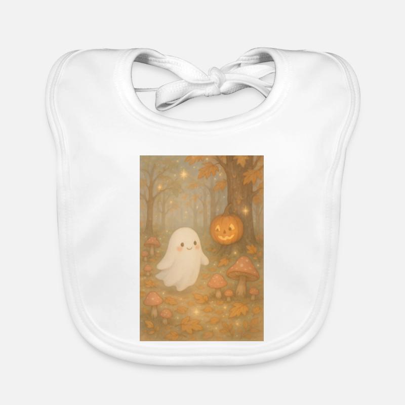 Halloween Herbst Geist im Wald Baby Bio-Lätzchen