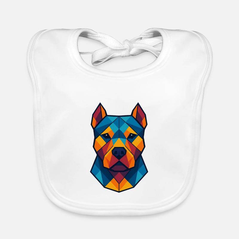 Chien | Tête de chien Impression / Impression / Design Bavoir bio Bébé