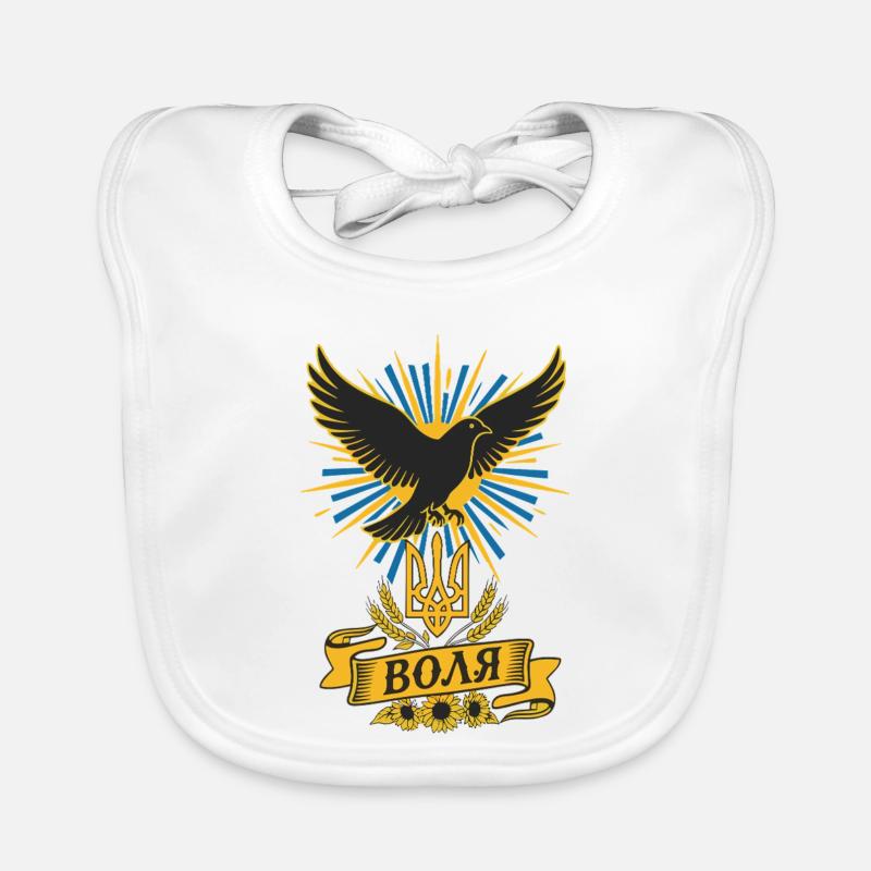 Corbeau de la liberté avec trident Bavoir bio Bébé