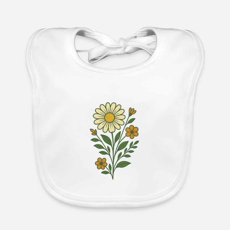 Bouquet de fleurs Bavoir bio Bébé