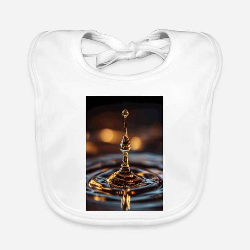 Goldener Wassertropfen-Spritzer Baby Bio-Lätzchen