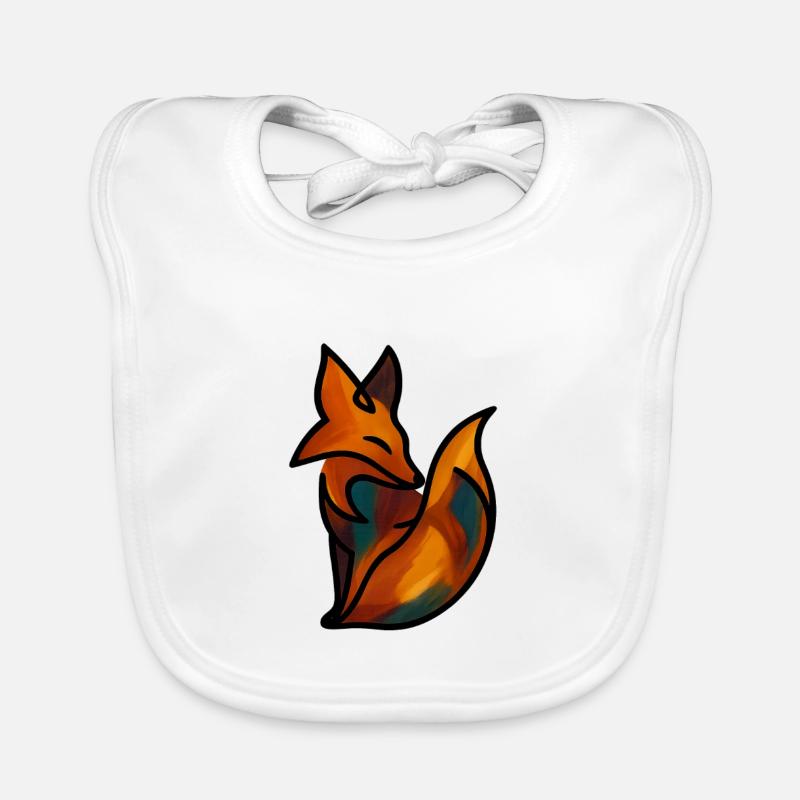 The Fox - Baby Bio-Lätzchen - Weiß