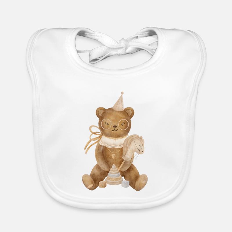 Teddybär Geburtstagsfeier Baby Bio-Lätzchen