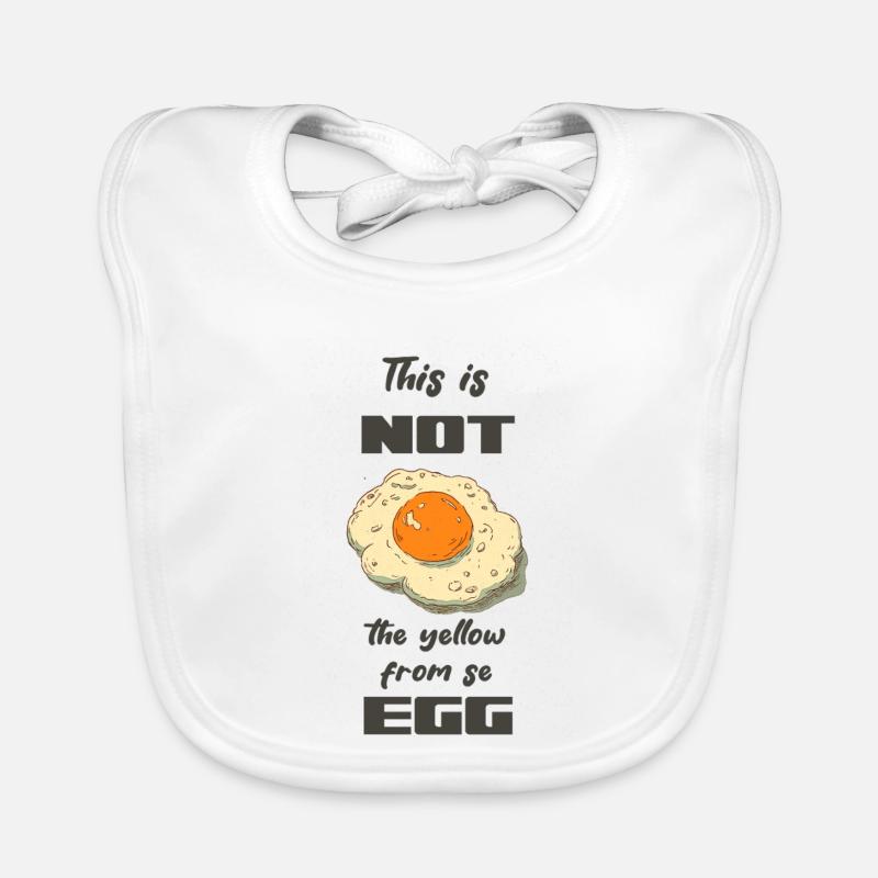 This egg is not the yellow one Organic Baby Bibs