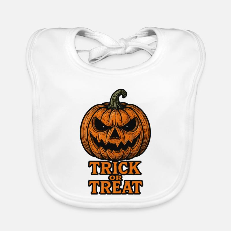 Halloween Kürbis - Süßes oder Saures Baby Bio-Lätzchen