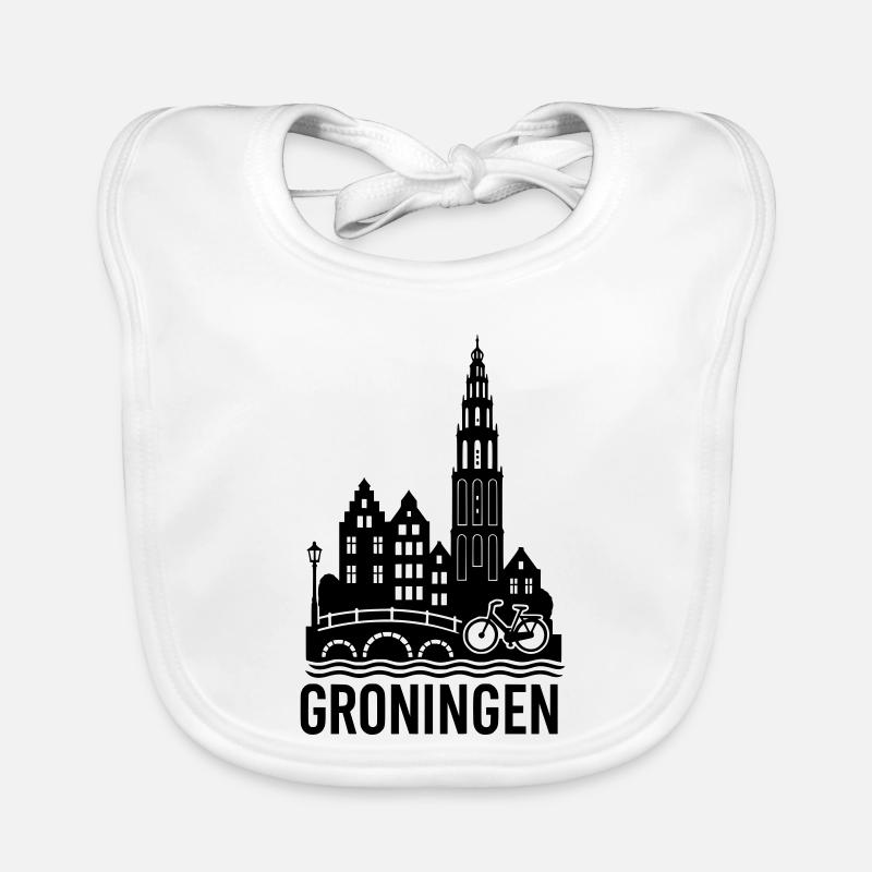 Silhouette de Groningue Bavoir bio Bébé