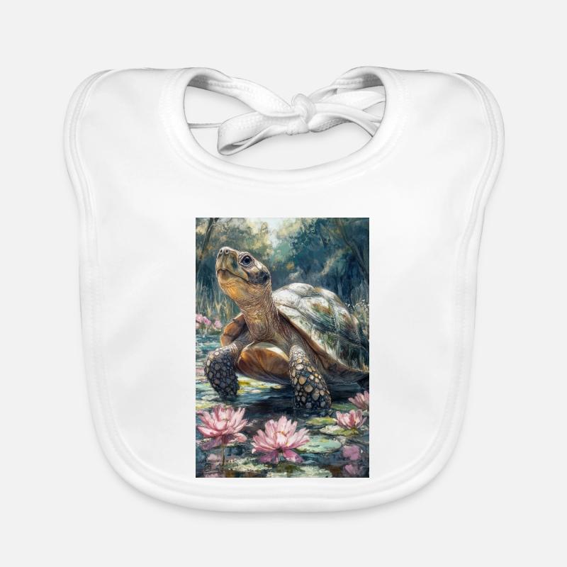 Illustration einer Schildkröte Baby Bio-Lätzchen