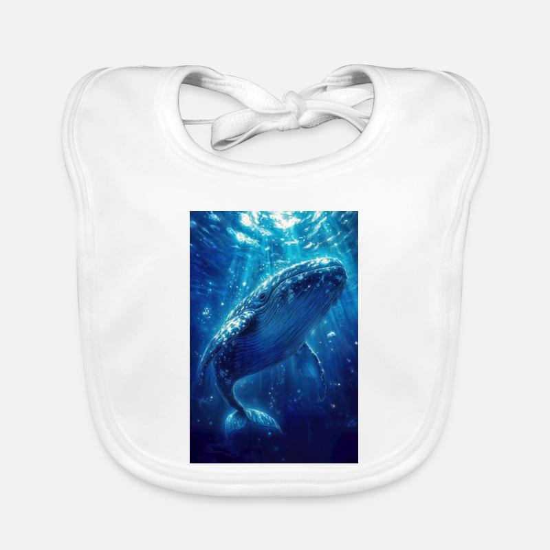 Illustration eines Wals Baby Bio-Lätzchen