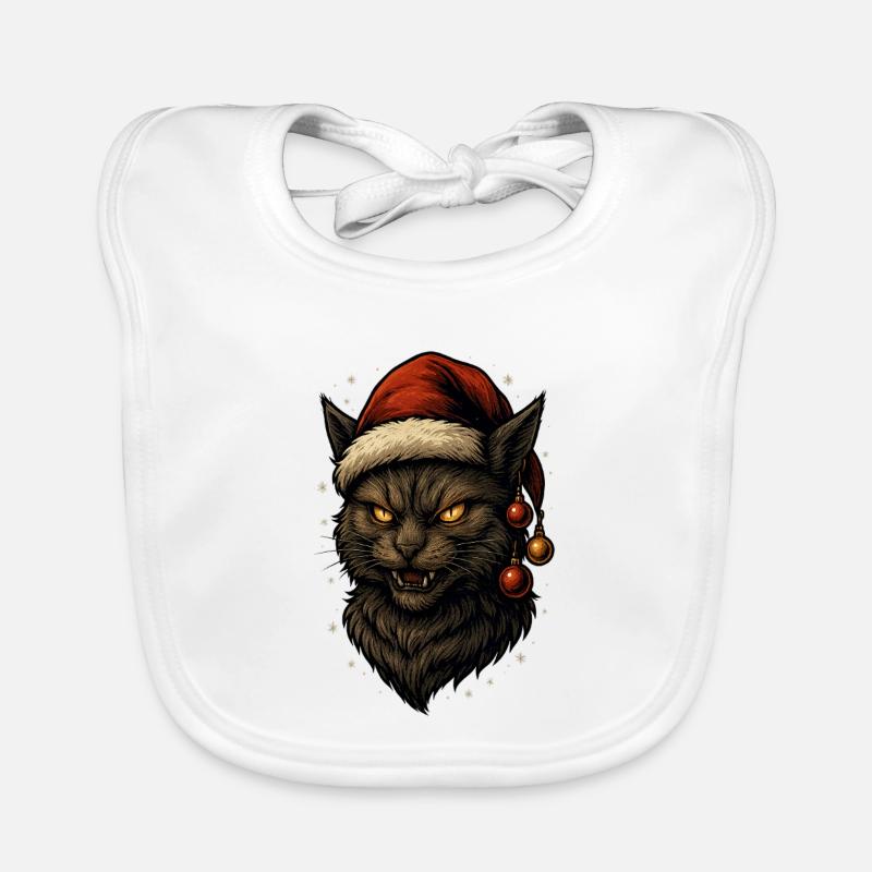 Gueule de bois noire de Noël Bavoir bio Bébé