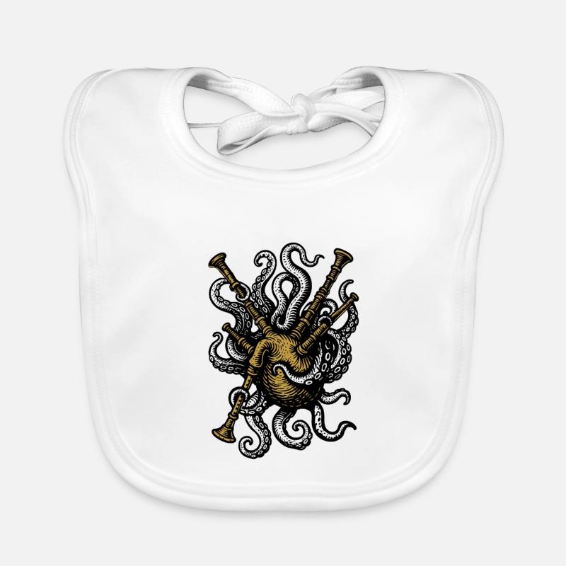 Sacktopus - Baby Bio-Lätzchen - Weiß