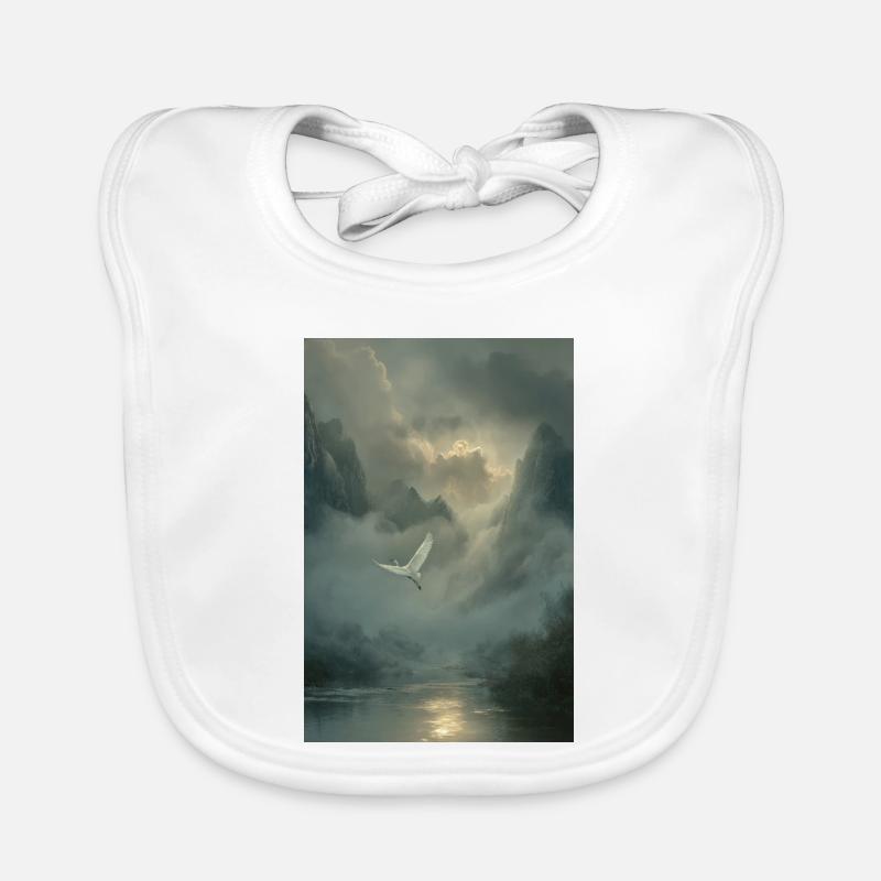 Mistbound Flight Over Mountain Veil Organic Baby Bibs