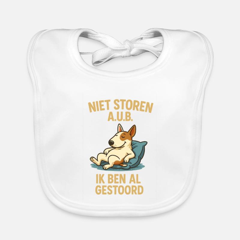 Ne pas déranger le Bull Terrier Bavoir bio Bébé