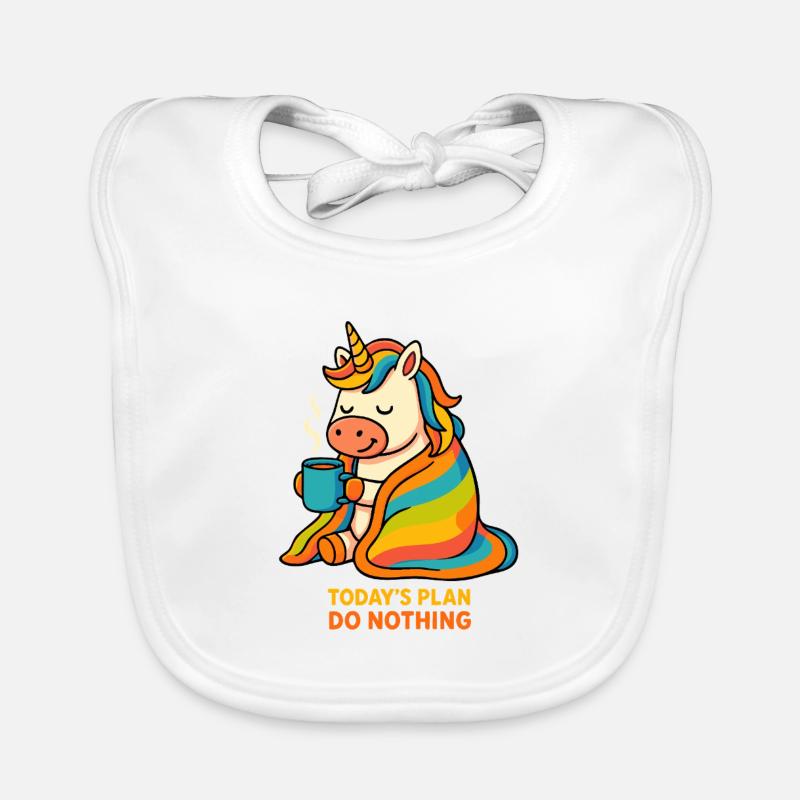 Lazy Unicorn – Dagens plan Do Nothing Tee Hagesmække af økologisk bomuld