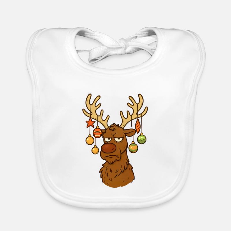 Grumpy Festive Reindeer Bavoir bio Bébé