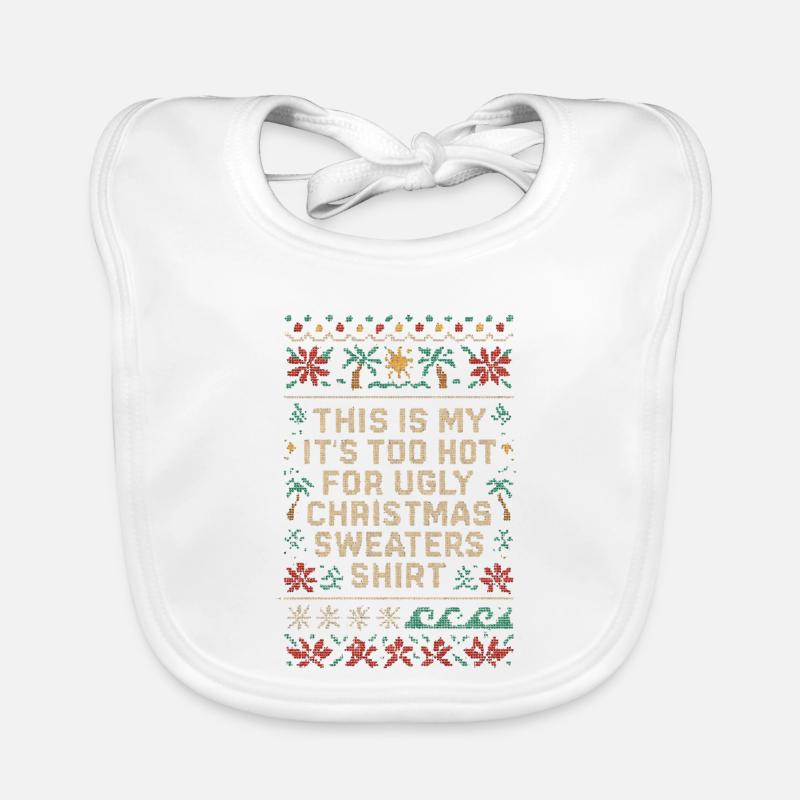 Chemise de chandails de Noël trop chauds pour moches Bavoir bio Bébé