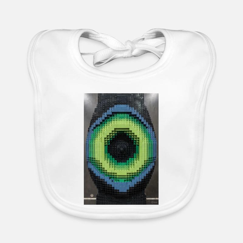 Mosaïque d’œil de pixel Bavoir bio Bébé