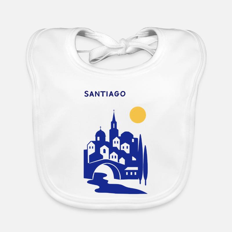 Santiago Silhouette am Abend Baby Bio-Lätzchen