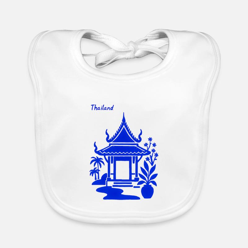 Pavillon Bleu Thaï Bavoir bio Bébé