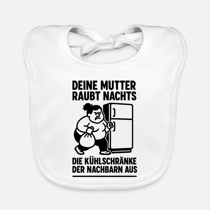 deine mutter witz kühschrank Baby Bio-Lätzchen