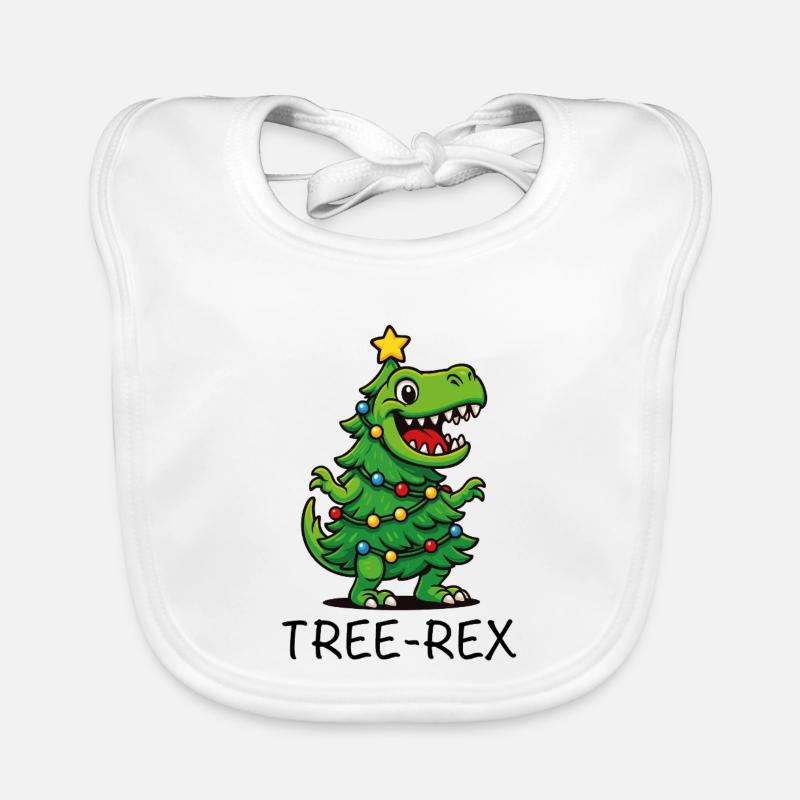 Tree-Rex – Süßer Cartoon Dino Baby Bio-Lätzchen
