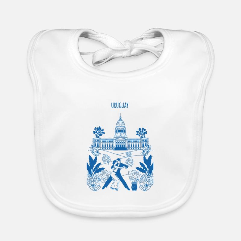 Uruguay Capitol Tango Organic Baby Bibs