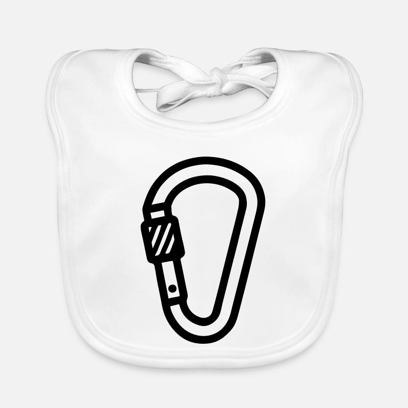 Karabiner Symbol Klettern Baby Bio-Lätzchen