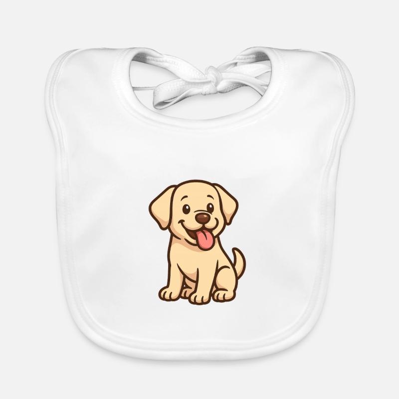 Chiot animé mignon Bavoir bio Bébé