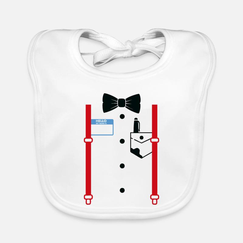 Formal look with name tag Organic Baby Bibs