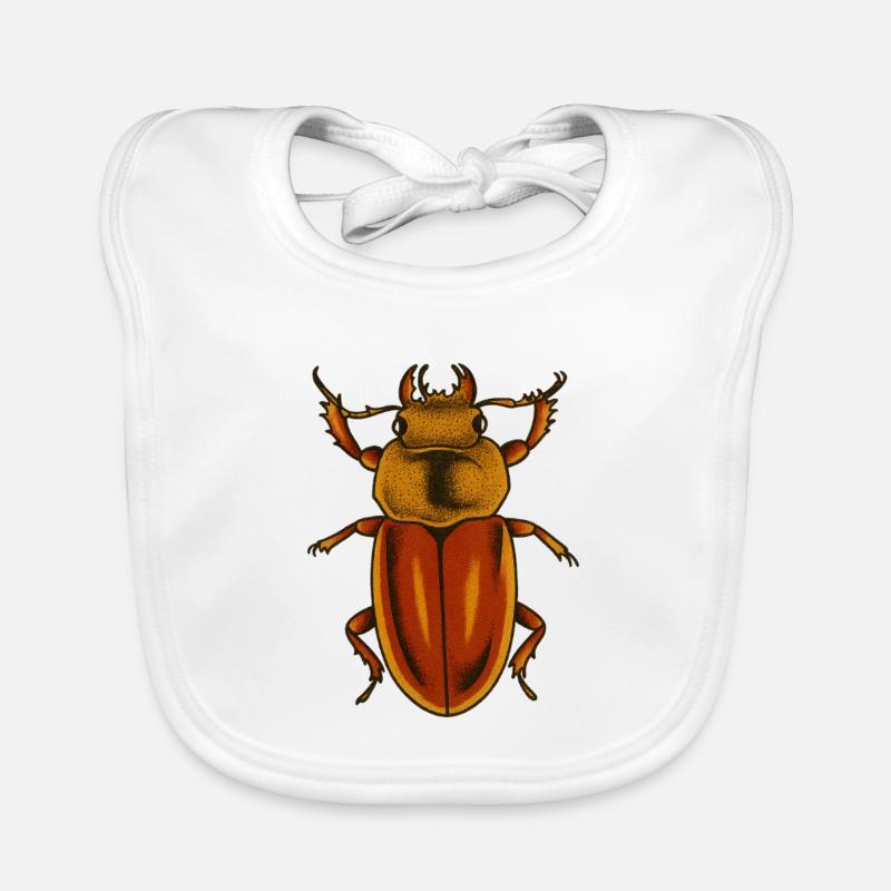 Kunstdruck „Crimson Bug“ Baby Bio-Lätzchen