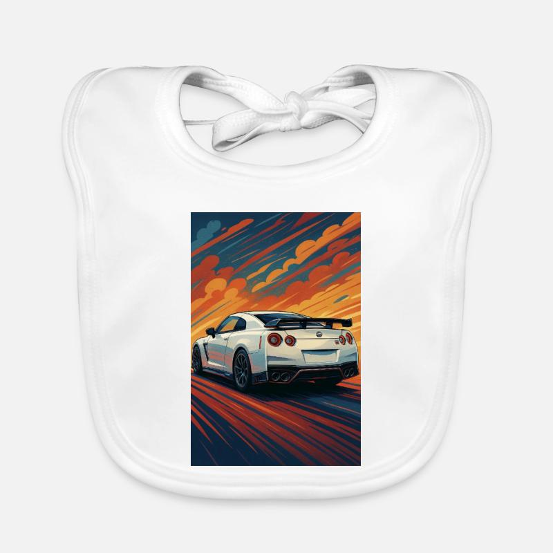 Abendrot GT-R Sprint Artwork Baby Bio-Lätzchen