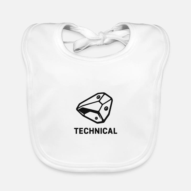 Technikal Boulder - Baby Bio-Lätzchen - Weiß