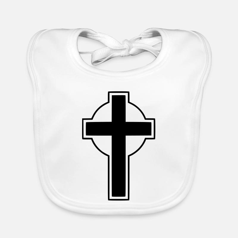 Celtic Cross Faith Symbol Strong Organic Baby Bibs