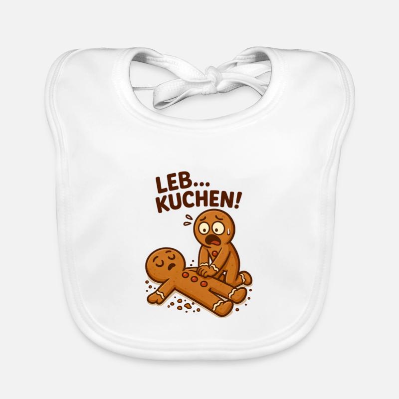 Gingerbread pun Christmas Organic Baby Bibs