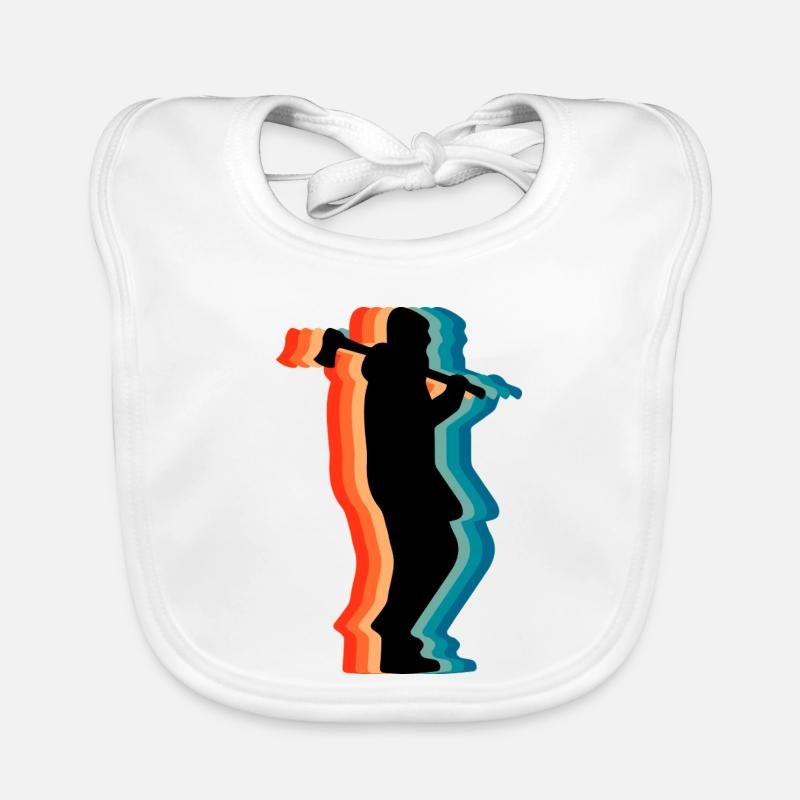Gif silhouette de hache de bûcheron rétro Bavoir bio Bébé