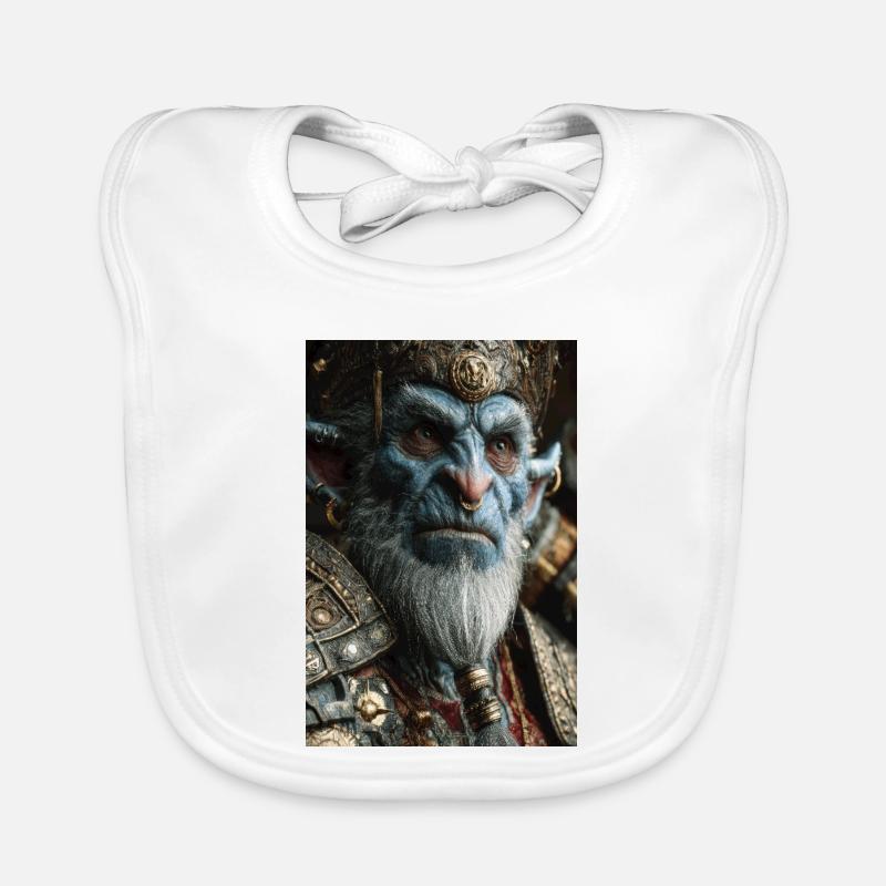 Orc King in Ornate Armor Organic Baby Bibs