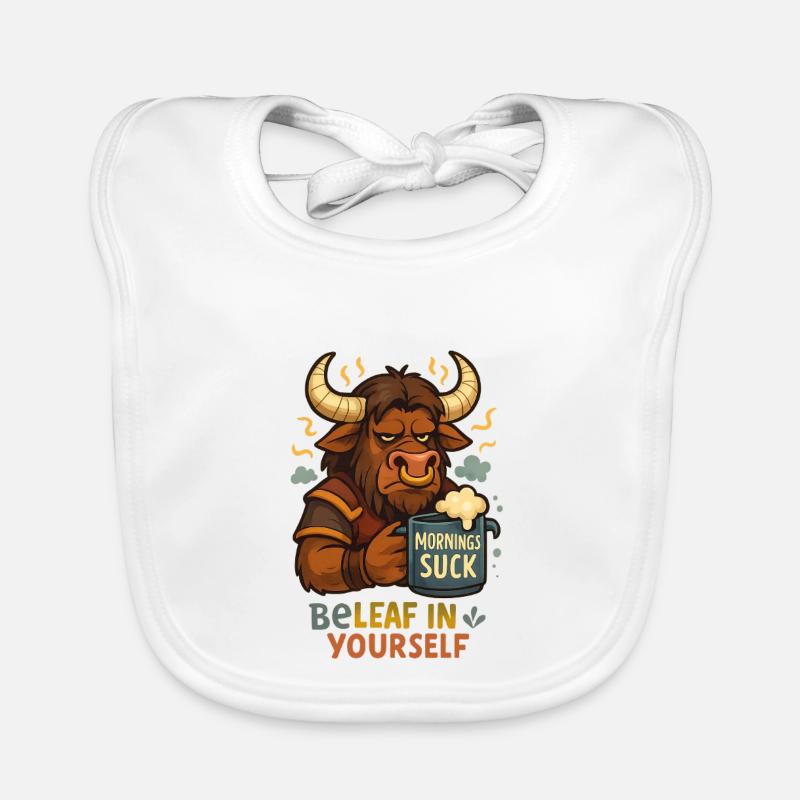 Be Leaf in Yourself Tauren - Baby Bio-Lätzchen - Weiß