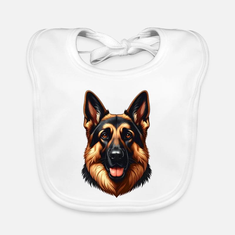 Deutscher Schäferhund Baby Bio-Lätzchen