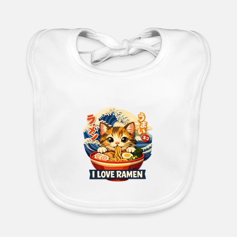 Ramen Chat Bavoir bio Bébé